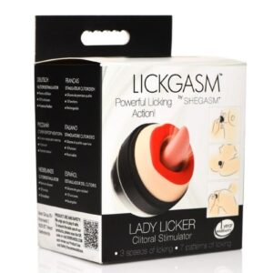 Lickgasms Lady Licker 10X Rechargeable Silicone Clitoral Stimulator - Black/Vanilla