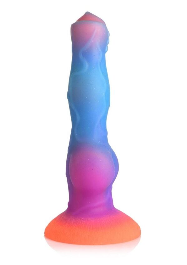 Creature Cocks Space Cock Glow in The Dark Silicone Alien Dildo - Orange/Purple/Blue - Image 2