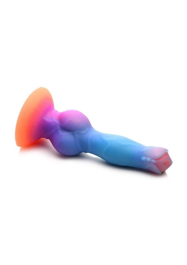 Creature Cocks Space Cock Glow in The Dark Silicone Alien Dildo - Orange/Purple/Blue - Image 3