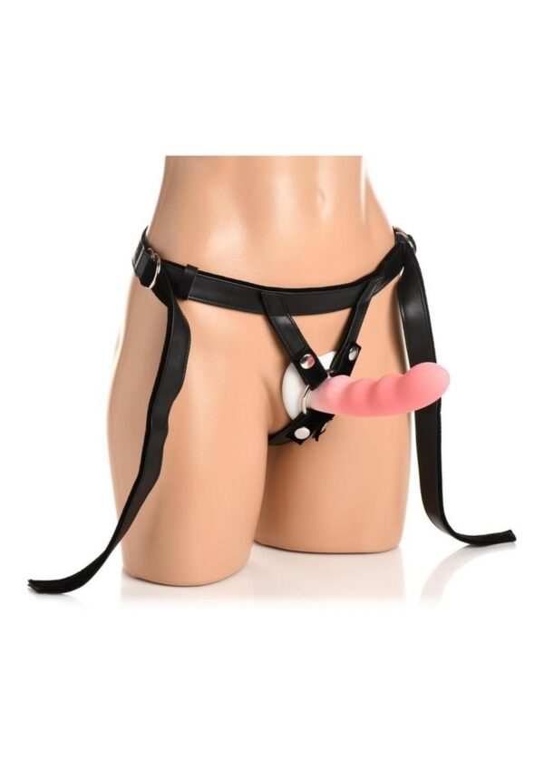 Bedroom Bliss Velvet Kiss Strap-On Harness - Black - Image 3
