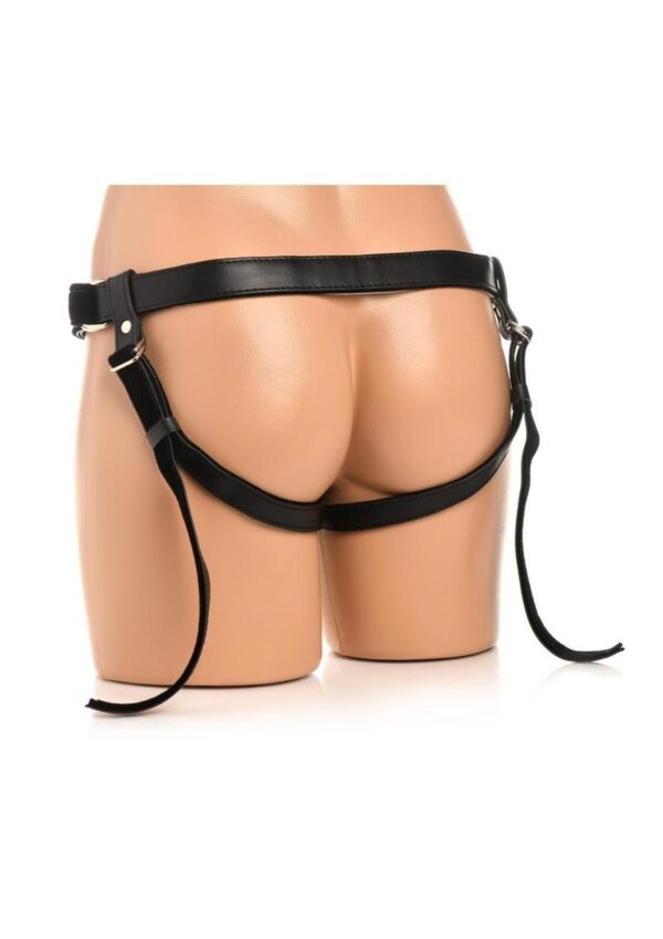 Bedroom Bliss Velvet Kiss Strap-On Harness - Black - Image 4