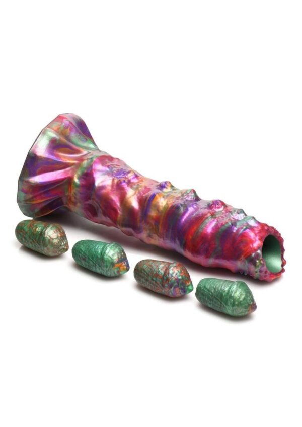 Creature Cocks Larva Silicone Ovipositor Dildo with Eggs - Multicolor - Image 3
