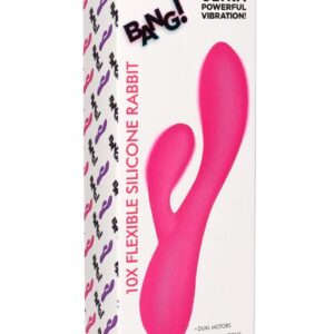 Bang! 10X Flexible Rechargeable Silicone Rabbit - Pink