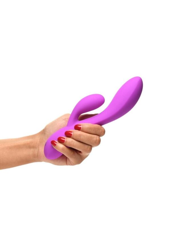 Bang! 10X Flexible Rechargeable Silicone Rabbit - Purple - Image 4