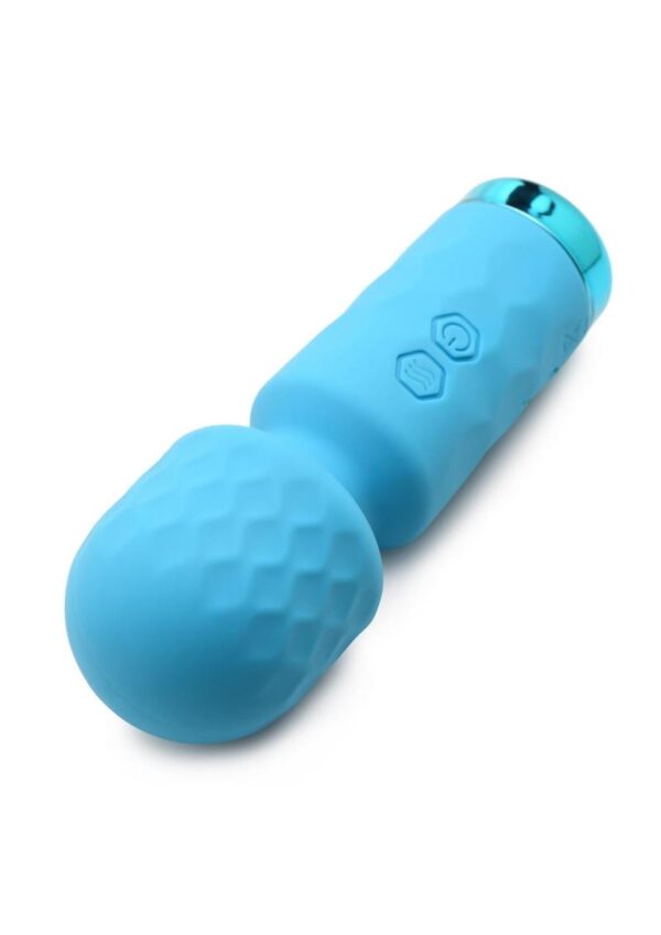 Bang! 10X Mini Silicone Rechargeable Wand - Blue - Image 3