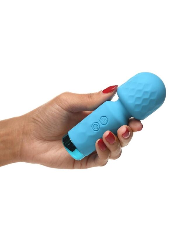 Bang! 10X Mini Silicone Rechargeable Wand - Blue - Image 4