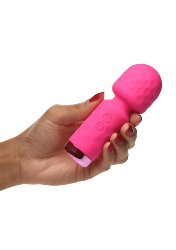 Bang! 10X Mini Silicone Rechargeable Wand - Pink - Image 4