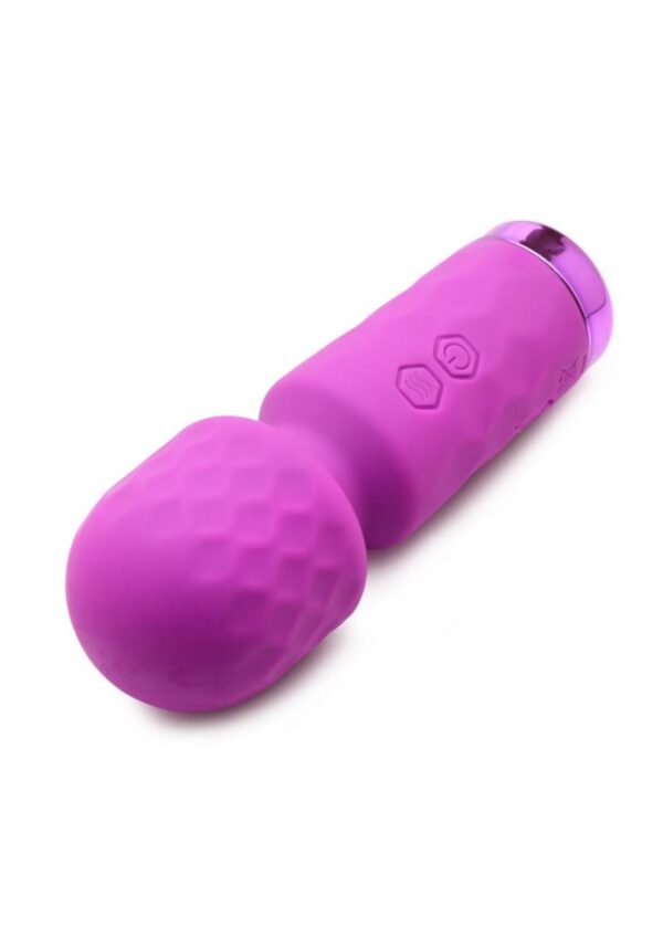 Bang! 10X Mini Silicone Rechargeable Wand - Purple - Image 3
