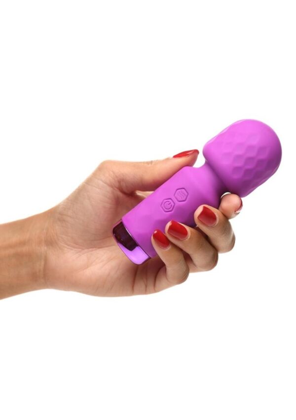 Bang! 10X Mini Silicone Rechargeable Wand - Purple - Image 4
