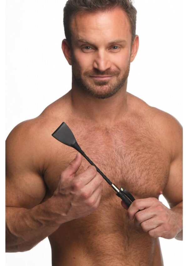 Master Series Stallion Riding Crop 12in - Black - Image 4