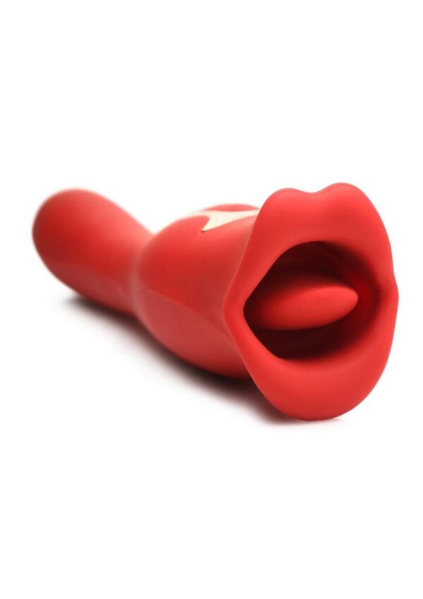 Lickgasm Kiss and Tell Pro Dual-Ended Kissing Rechargeable Silicone Clitoral Vibrator - Red - Image 2