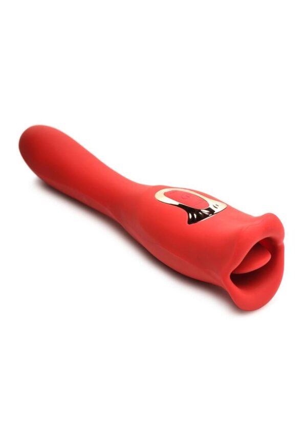 Lickgasm Kiss and Tell Pro Dual-Ended Kissing Rechargeable Silicone Clitoral Vibrator - Red - Image 3
