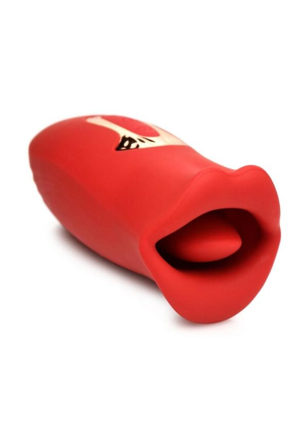 Lickgasm Kiss and Tell Mini Kissing Vibrating Rechargeable Silicone Clitoral Stimulator - Red - Image 2