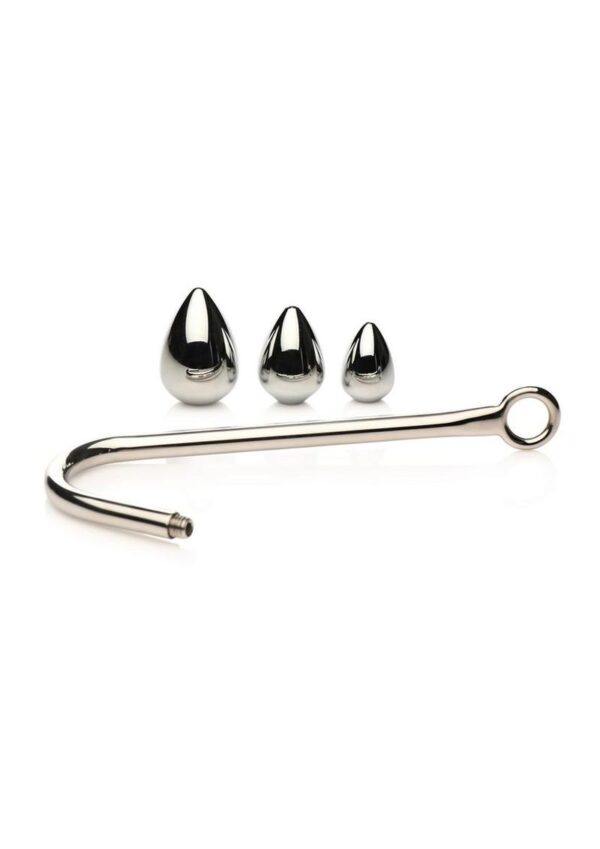 Master Series Anal Hook Trainer with 3 Plugs - Stainless Steel - Image 2