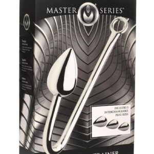 Master Series Anal Hook Trainer with 3 Plugs - Stainless Steel