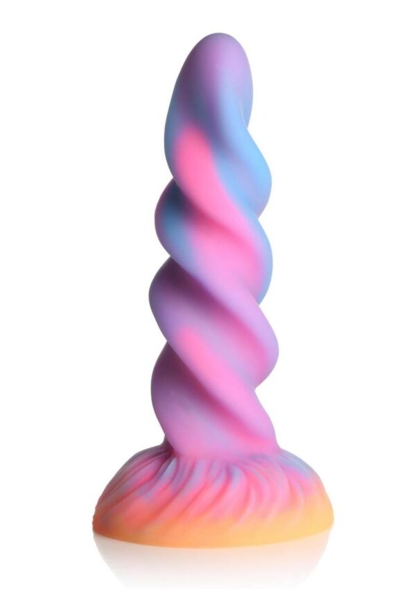 Creature Cocks Moon Rider Glow in the Dark Unicorn Silicone Dildo - Multicolor - Image 2