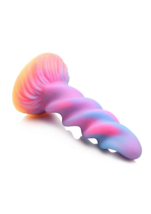 Creature Cocks Moon Rider Glow in the Dark Unicorn Silicone Dildo - Multicolor - Image 3