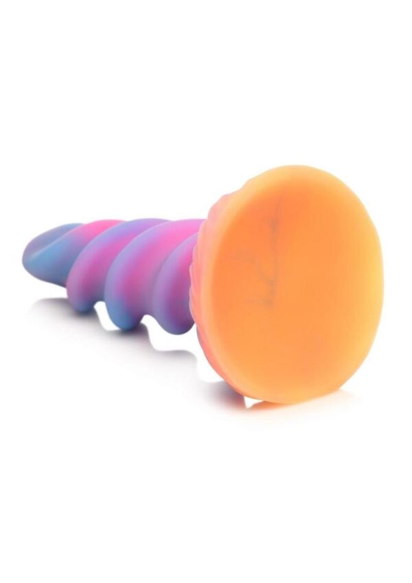 Creature Cocks Moon Rider Glow in the Dark Unicorn Silicone Dildo - Multicolor - Image 4