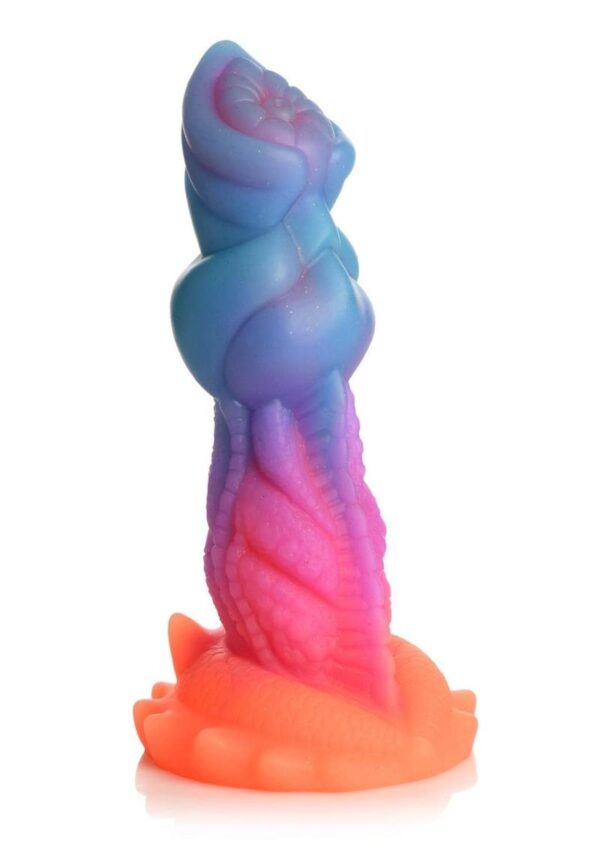 Creature Cocks Aqua-Cock Glow in the Dark Silicone Dildo - Multicolor - Image 2