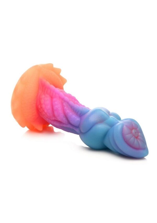 Creature Cocks Aqua-Cock Glow in the Dark Silicone Dildo - Multicolor - Image 3