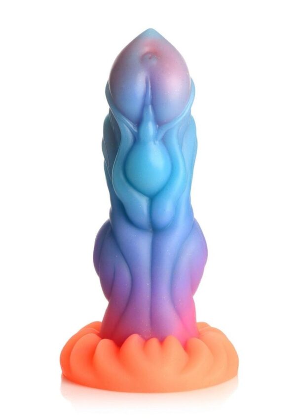 Creature Cocks Alien Invader Glow in the Dark Silicone Dildo - Multicolor - Image 2