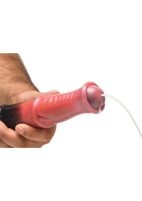 Creature Cocks Centaur Explosion Squirting Silicone Dildo - Red/Black - Image 4