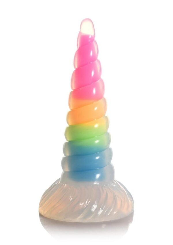 Creature Cocks Uni-Glow Glow-in-the-Dark Silicone Dildo - Rainbow - Image 2