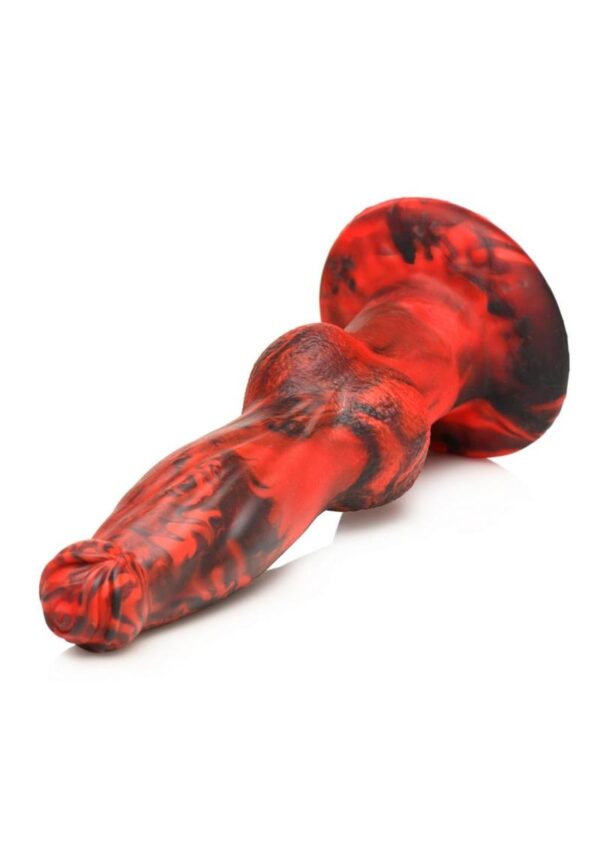 Creature Cocks Hell Wolf Silicone Rechargeable Thrusting and Vibrating Dildo - Red/Black - Image 3