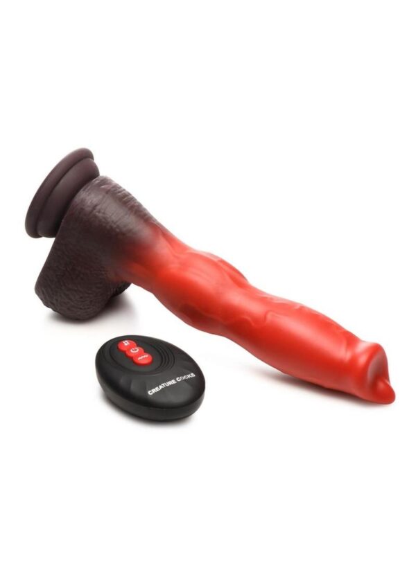 Creature Cocks Ramming Hound Thrusting and Vibrating Rechargeable Silicone Dildo - Red - Image 2