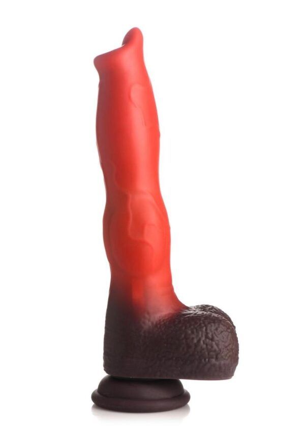 Creature Cocks Ramming Hound Thrusting and Vibrating Rechargeable Silicone Dildo - Red - Image 3