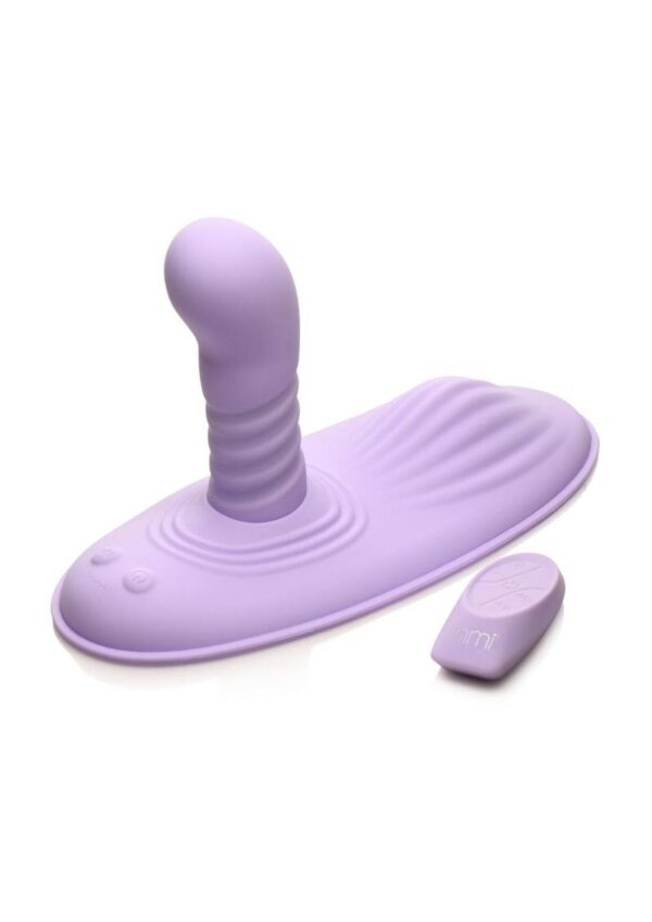 Inmi Thrust N Grind Thrusting and Vibrating Rechargeable Silicone Grinder Pad with Remote Control - Purple - Image 2