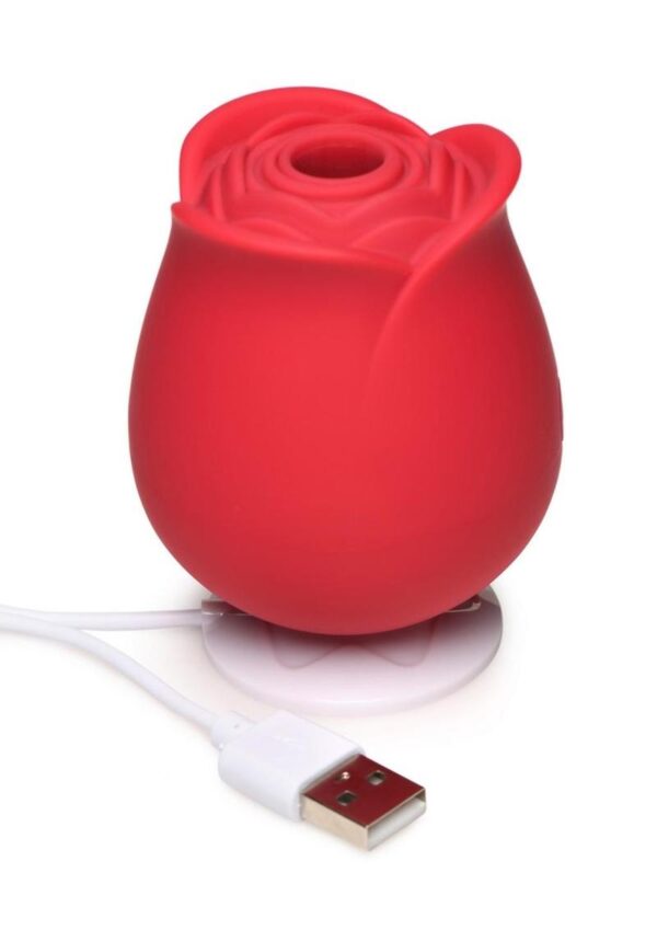 Bloomgasm The Perfect Rose Rechargeable Silicone Clitoral Stimulator - Red - Image 3