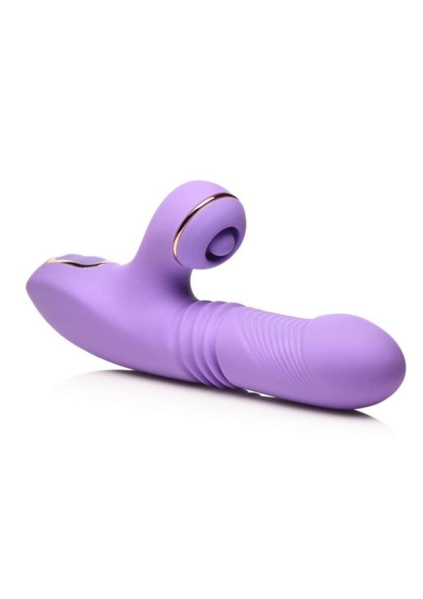 Shegasm Pro-Thrust Max Rechargeable Silicone Thrusting and Pulsing Rabbit - Purple - Image 2