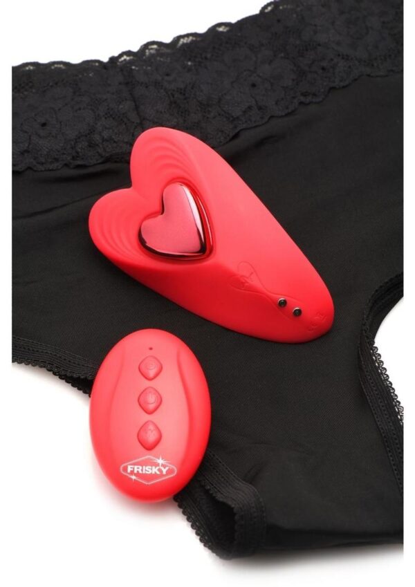 Frisky Love Connection Silicone Panty Vibe with Remote Control - Red - Image 4