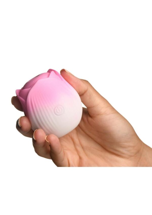Bloomgasm Pulsing Petals Throbbing Silicone Rechargeable Rose Stimulator - Pink - Image 3