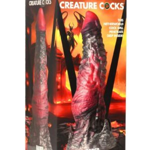 Creature Cocks Hades Silicone Dildo - Large - Black/Red