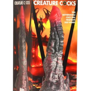 Creature Cocks Hades Silicone Dildo - Medium - Black/Red