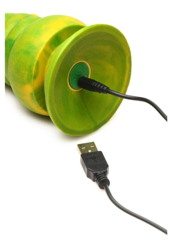 Creature Cocks Monstropus 2.0 Vibrating Tentacle Rechargeable Silicone Dildo - Yellow/Green - Image 4