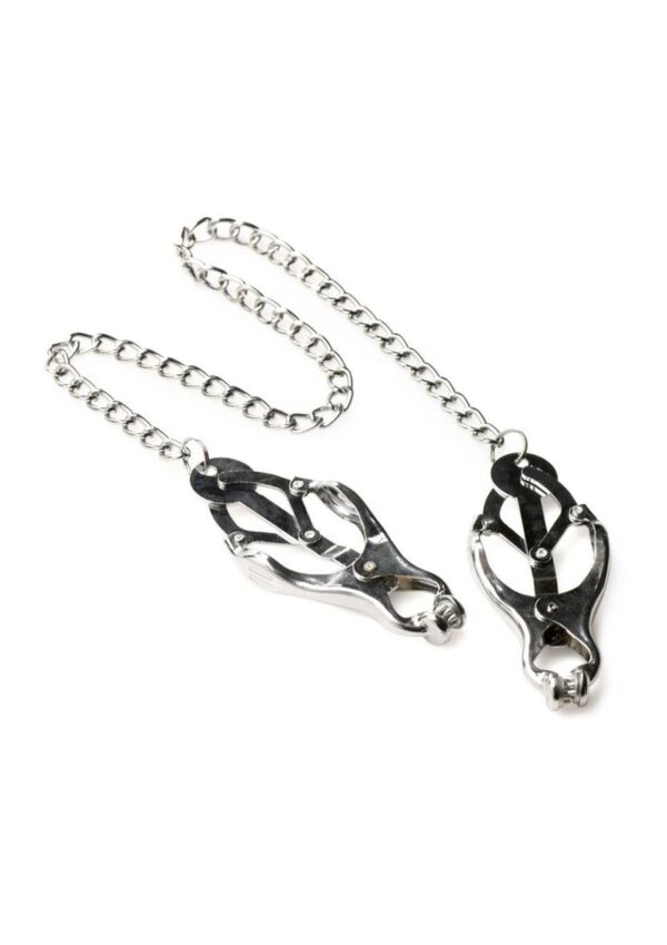 Master Series Tyrant Spiked Clover Nipple Clamps - Silver - Image 2