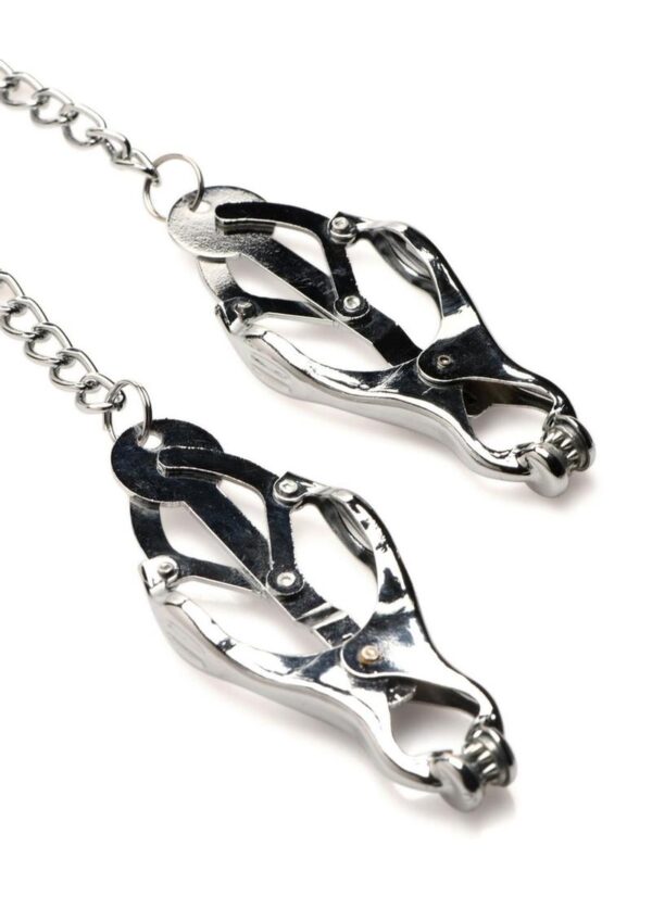 Master Series Tyrant Spiked Clover Nipple Clamps - Silver - Image 3