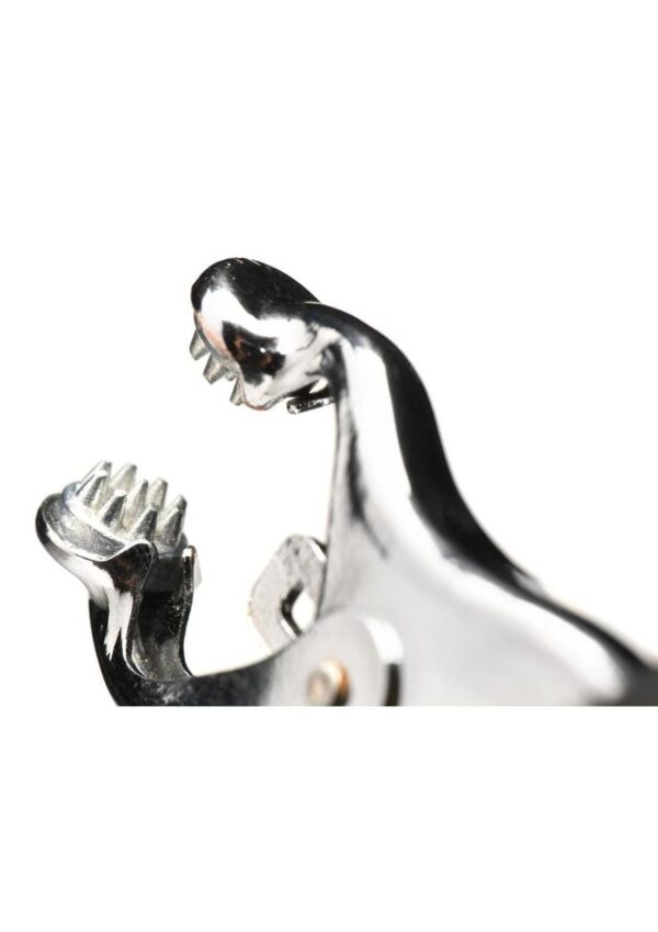 Master Series Tyrant Spiked Clover Nipple Clamps - Silver - Image 4