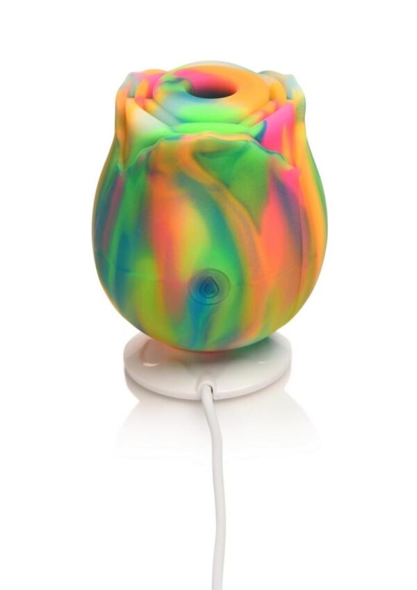 Bloomgasm Glow Rose Rechargeable Silicone Glow-in-the-Dark Rose Clit Stimulator - Multicolor - Image 4