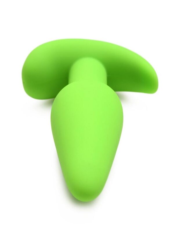 Bang! 21X Glow in The Dark Rechargeable Silicone Butt Plug with Remote Control - Green - Image 3