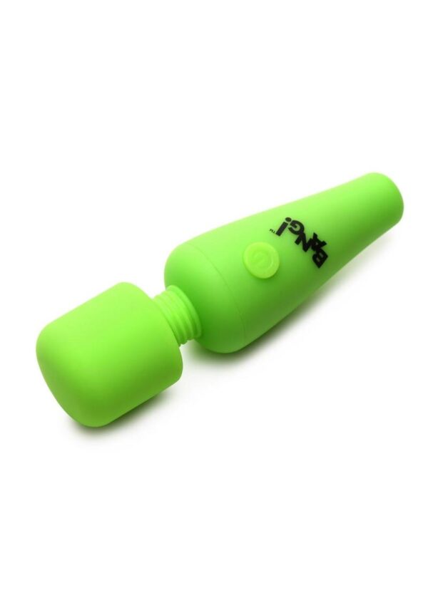 Bang! Glow in the Dark Rechargeable Silicone Mini Wand - Green - Image 2