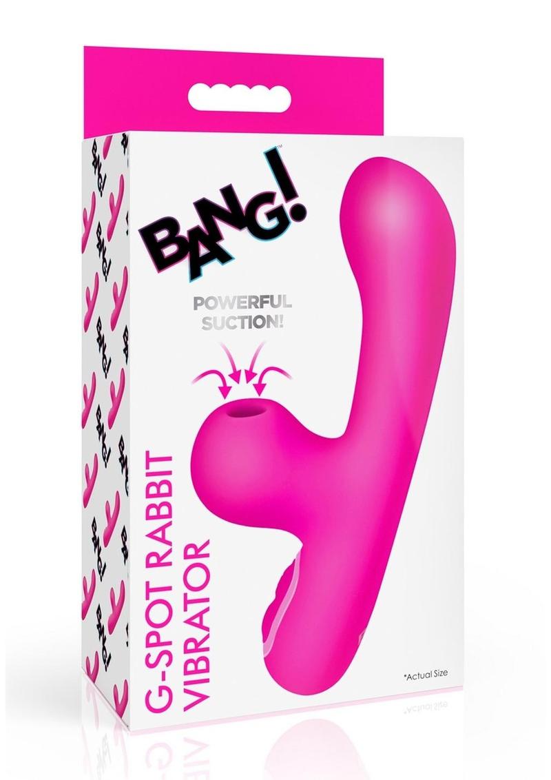 Bang! G-Spot Rabbit Rechargeable Silicone Vibrator – Pink
