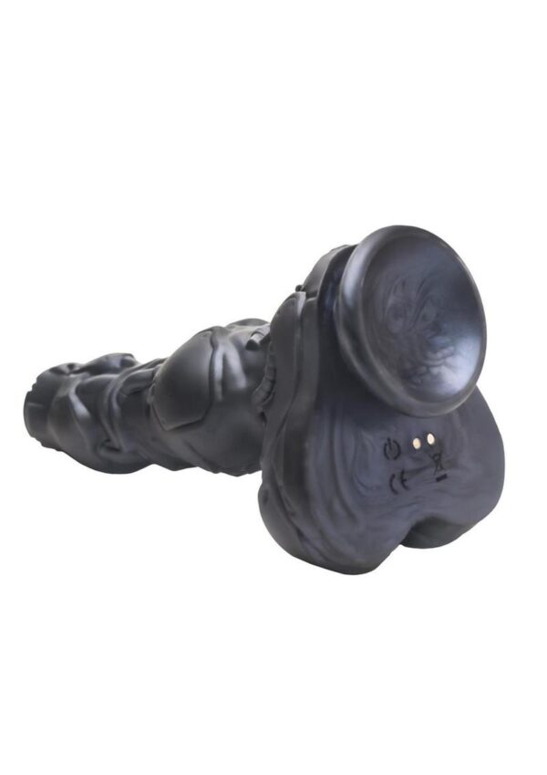 Creature Cock Thrusting and Vibrating Rechargeable Silicone Dildo - Gray - Image 4