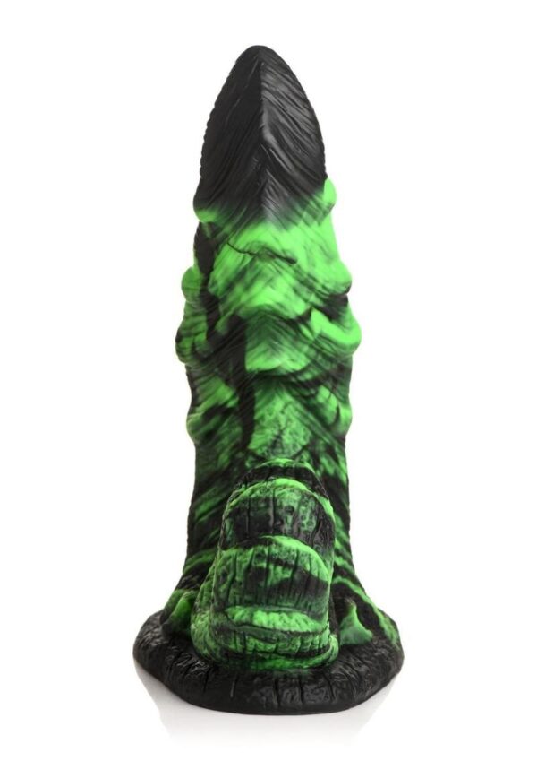 Creature Cocks Glowzilla Glow In The Dark Silicone Dildo - Green/Black - Image 3