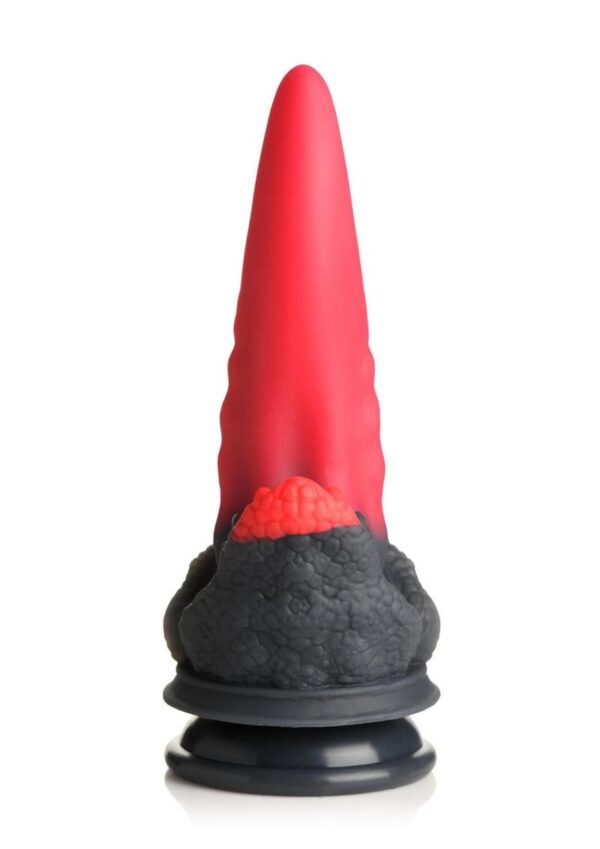 Creature Cock Dragon Roar Silicone Dildo - Red/Black - Image 3