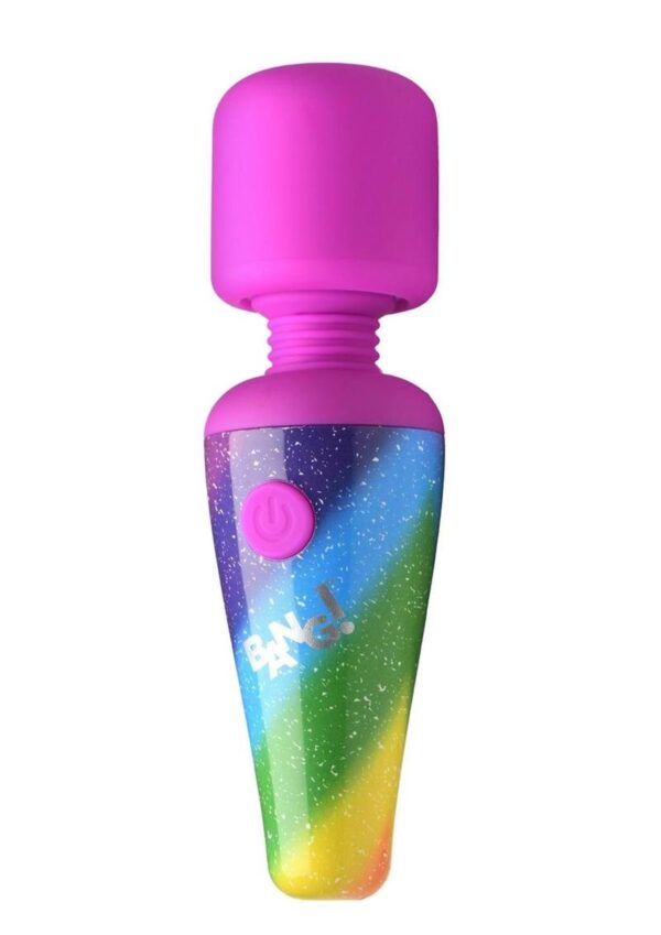Bang! Rainbow Mini Wand Rechargeable Silicone Vibrator - Multicolor - Image 2