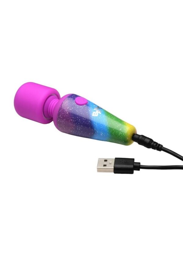 Bang! Rainbow Mini Wand Rechargeable Silicone Vibrator - Multicolor - Image 4